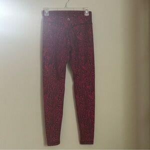 BuffBunny Red Leopard Print Leggings Stretchy Fit